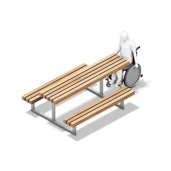 Inklusions Sitzgruppe Gabi mit Platz für Rollstuhlfahrer