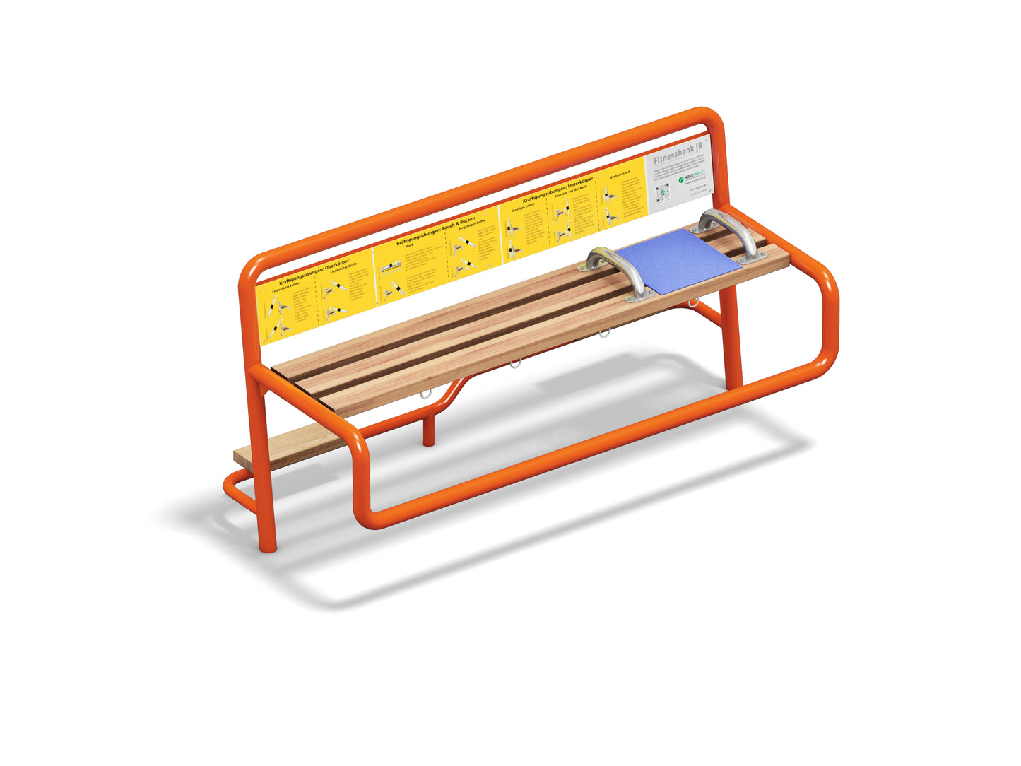 Jugendbank für Fitness in Leuchtorange