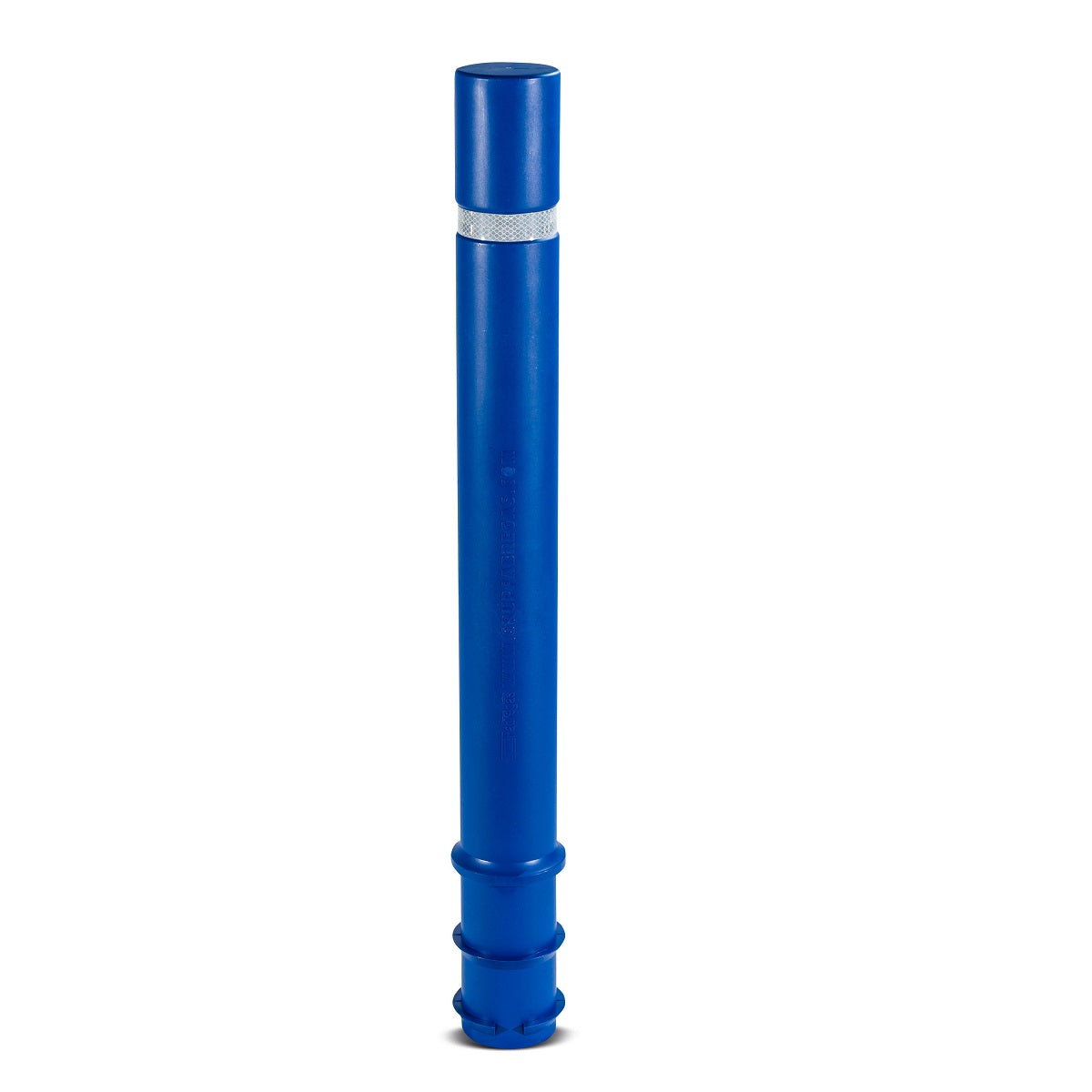 Blauer Poller aus Plastik mit einer Biegung bis zu 80 Grad und Reflektionsring für die Stadt