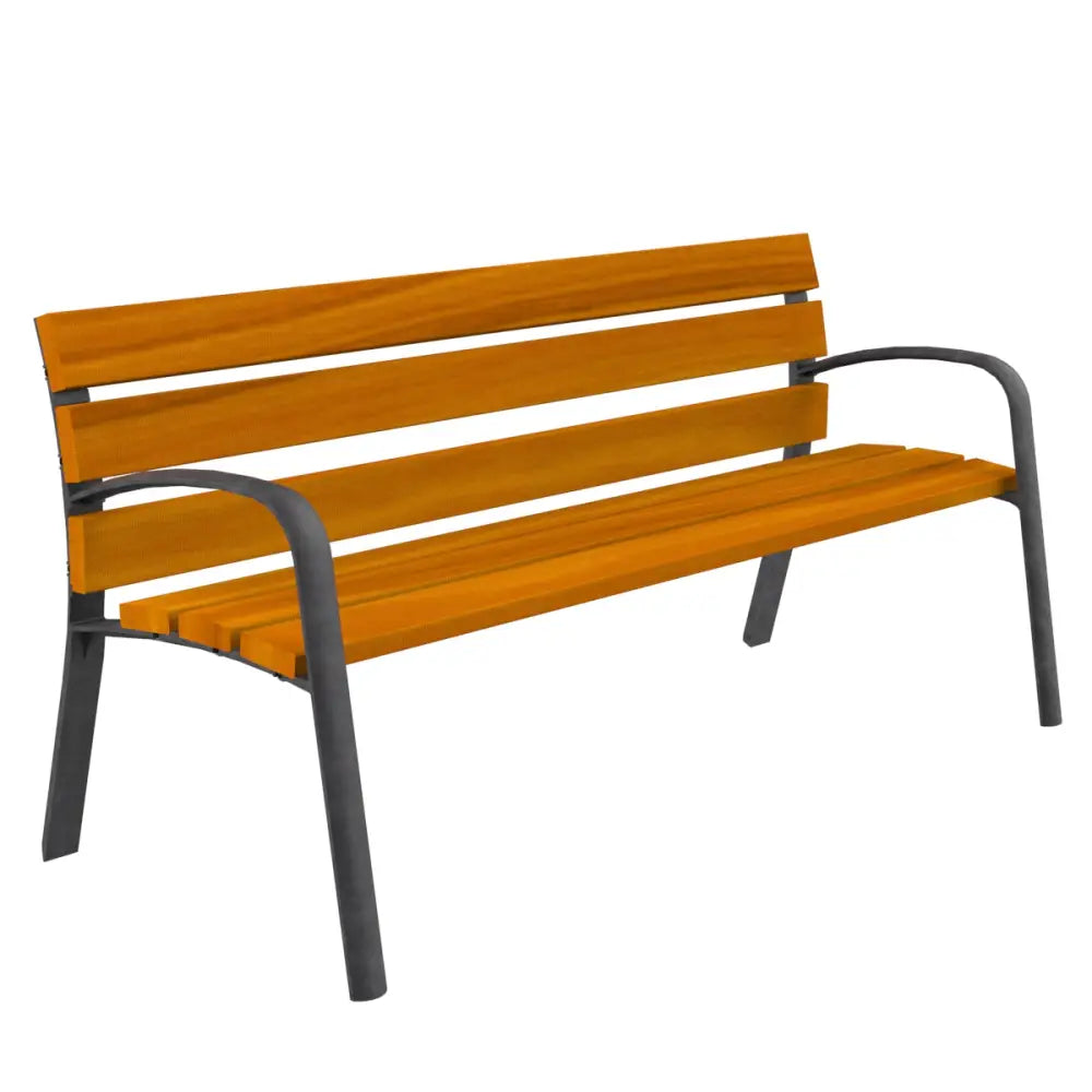 Braune Sitzbank ’EILEEN’ Standard für Parks