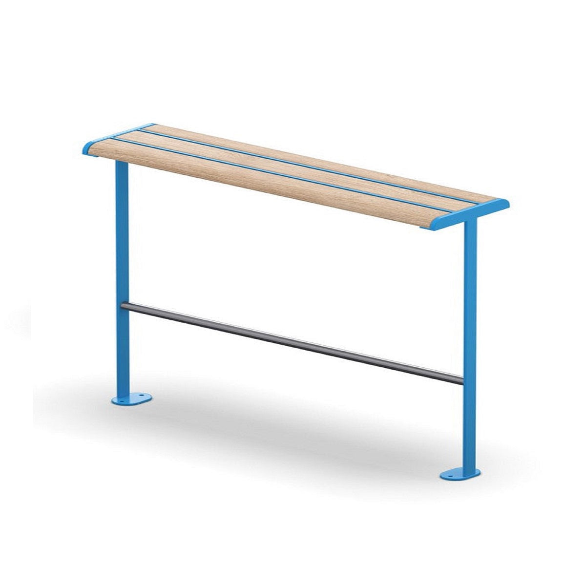 Blauer moderner Stehtisch aus Holz und Metall