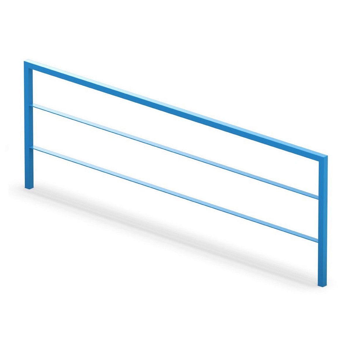 Metall Zaun in blau für Parklets für Innenstädte