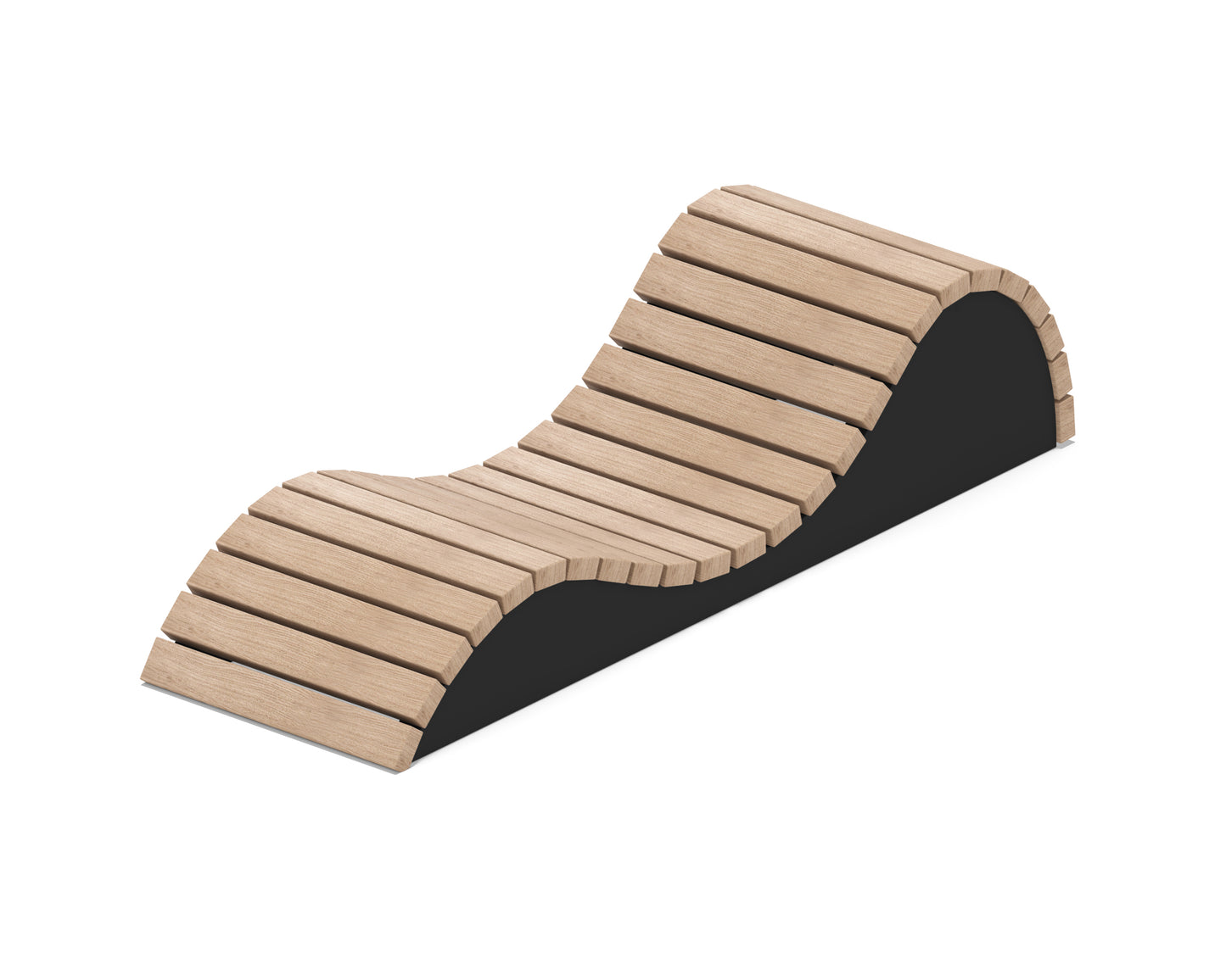 Moderner und bequemer Liegestuhl in Schwarz von City Club für Innenstädte und Parks