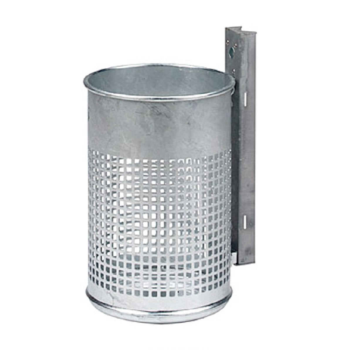 Abfalleimer Stahlblech verz. ca.20l, mit Schiene, H=40cm,D=25cm