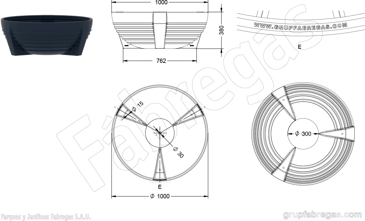 Produktzeichnung Plana 6