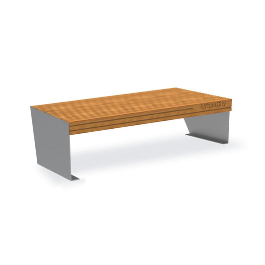 Stabile und elegante Holzbank für Städte und Parks