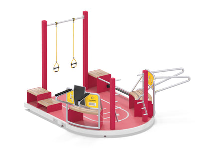 Mit einer flexiblen Ausstattung – von der Mini-Slackline über eine Low-Bar bis hin zu Push/Pull-Stationen – wird das Training zu einem besonderen Erlebnis.
