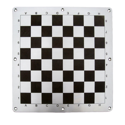 Schach- und Damespielfeld für Draußen aus Metall zum Anschrauben