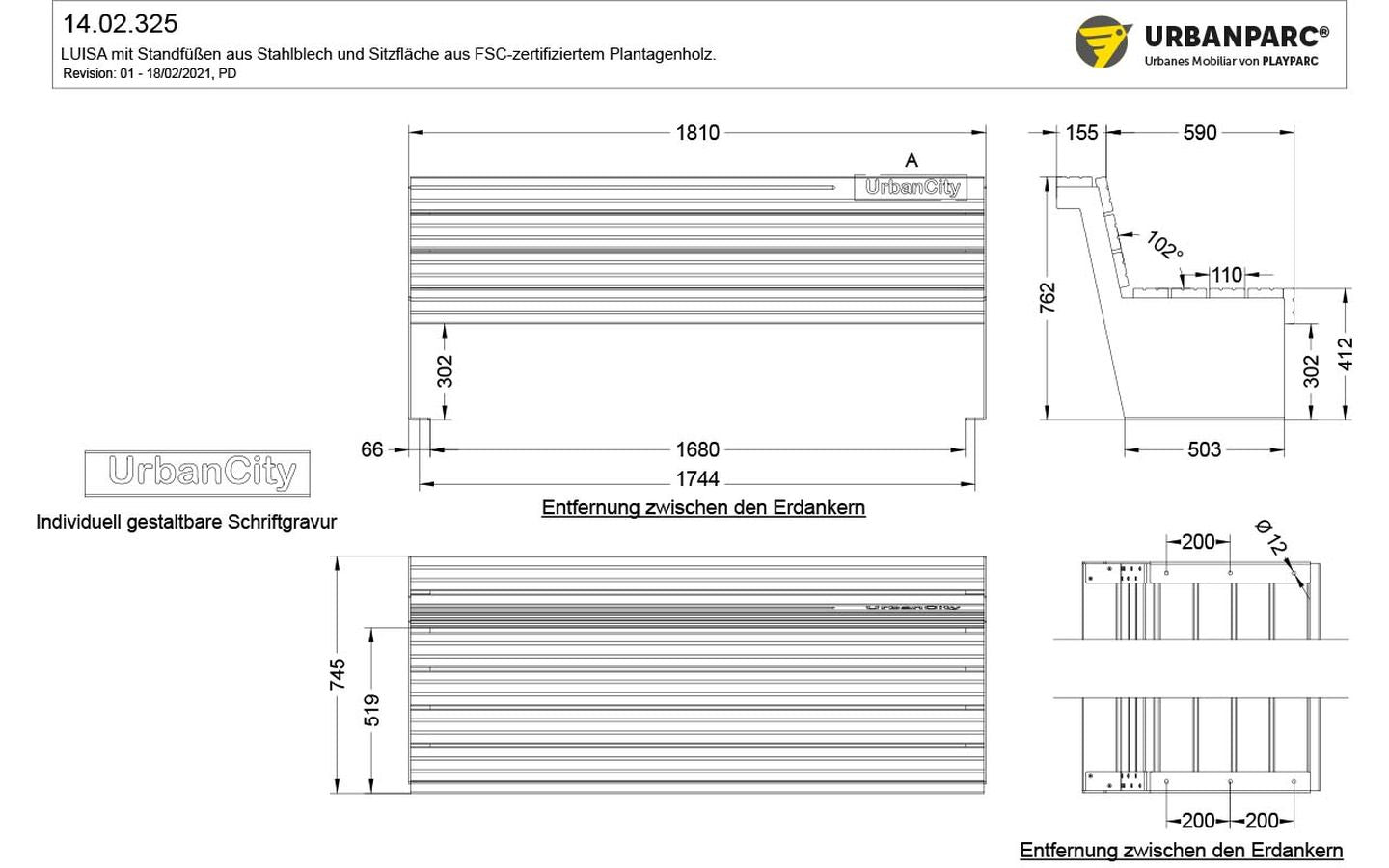 Produktzeichnung Luisa Combi