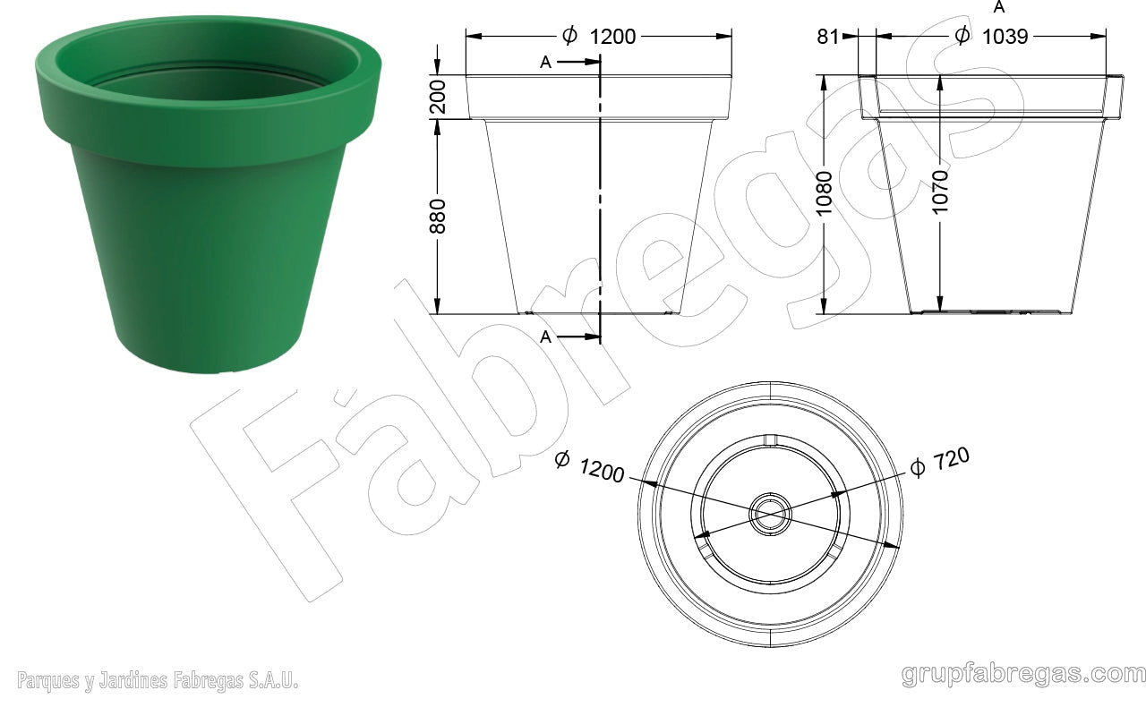 Produktzeichnung Planta 7XL